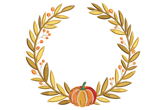 Autumn Pumpkin Wreath Embroidery Design Review