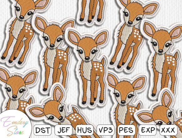 Cute Fawn Deer Patches Embroidery Design Review