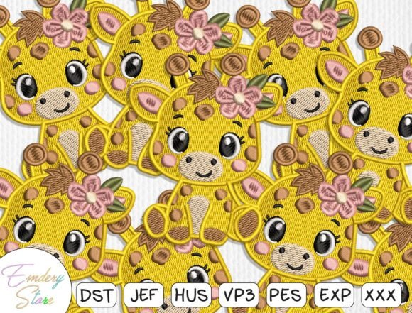 Cute Giraffe Embroidery Patch Design Review for Boutique Apparel
