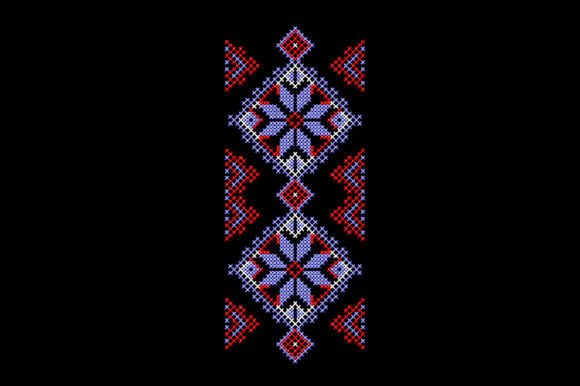 Folk Cross Stitch Neckline Design Review
