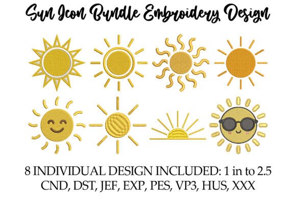 Sun Icon Bundle Embroidery Design Review for Gift Makers